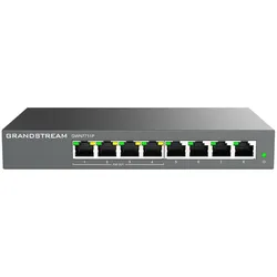 Grandstream GWN7711P Layer 2 Lite managed switch, 8 portů, 4x PoE/PoE+ (8 Ports), Netzwerk Switch, Grau