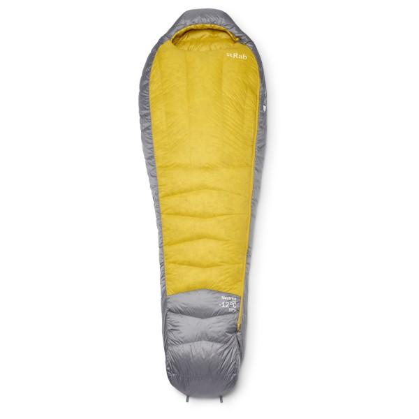 Rab - Women's Neutrino -12C / 10F - Daunenschlafsack Gr Long - Body Size: 185 cm Zip: Left Zinc / Dark Pollen