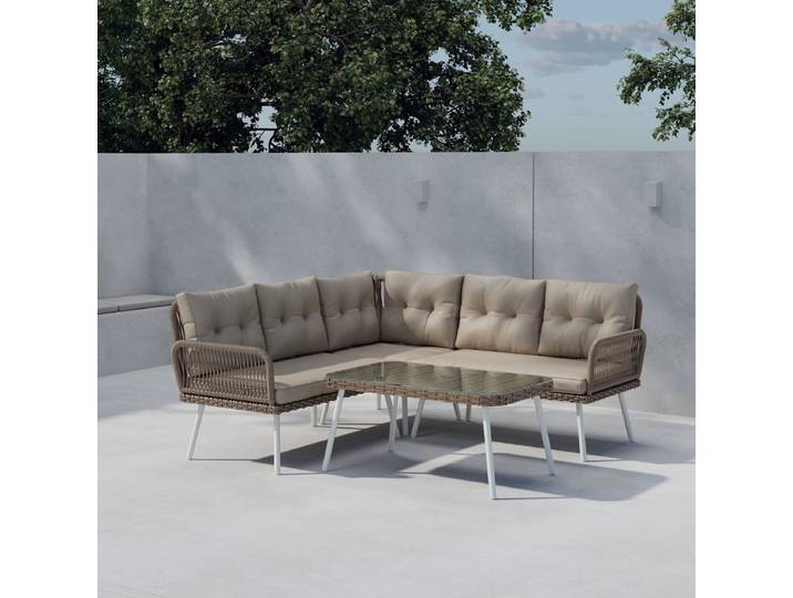 Nohr Loungeset Maxfield Met hoekbank en tafel - Beige