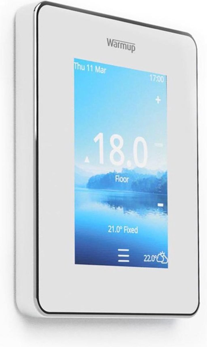 Warmup 6iE Smart Wifi Thermostaat voor Elektrische Vloerverwarming - Cloud White / Wit