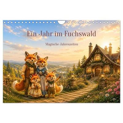 Ein Jahr im Fuchswald - Magische Jahreszeiten (Wandkalender 2027 DIN A4 quer), CALVENDO Monatskalender