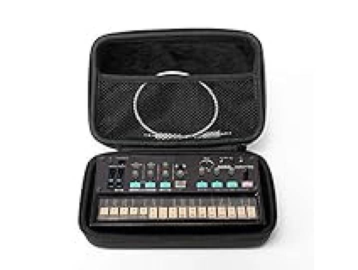 Analog Cases Glide Case pour Korg Volca Series ou des synthétiseurs comparables (étui de Transport en Simili-Cuir imperméable, avec poignée Robuste en Caoutchouc), Noir