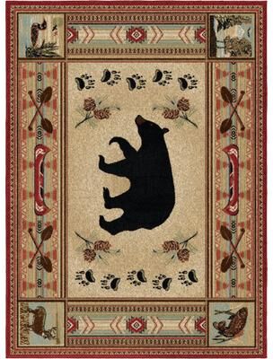 Mayberry Rug American Destination Woodlands Bear Lodge Area Rug