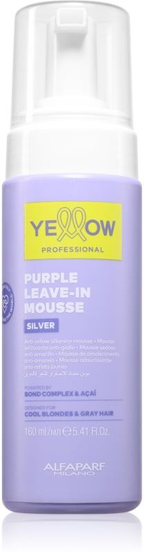 Yellow Professional Silver Purple Leave-In Mousse mousse cheveux anti-jaunissement 160 ml