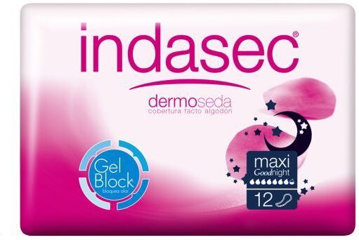 Indasec Maxi Good Night Compresses 12 unds