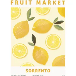 Bild SORRENTO LEMONS (BHT 40x50x2 cm) - bunt - BHT 40x50x2 cm