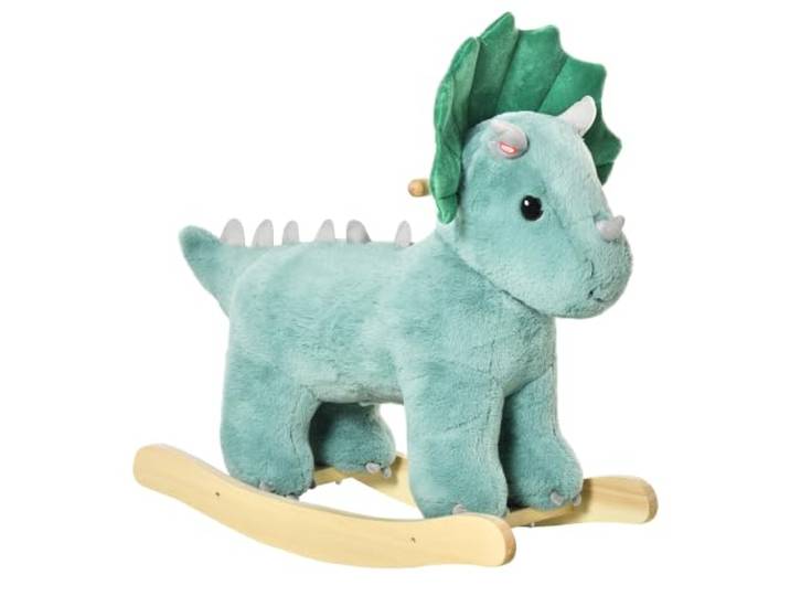 HOMCOM Kinder Schaukel Schaukeltier Schaukelpferd 64x30x54cm Dunkelgrün