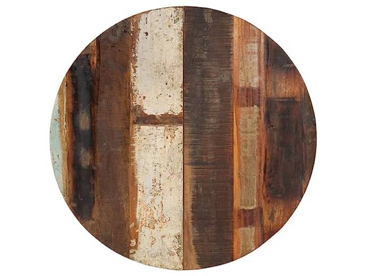 vidaXL Tischplatte Massivholzplatte Holzplatte Ersatztischplatte Holz Platte für Couchtisch Beistelltisch Rund 70cm 15-16mm Recyceltes Massivholz