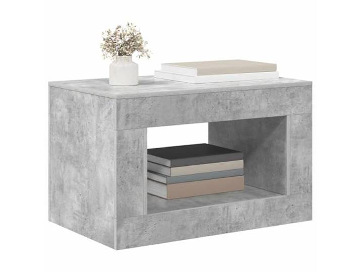 KTHLBRH Couchtisch, Zementgrau, 80,5 x 50 x 50 cm Elegantes Design, multifunktional, für kleines Wohnzimmer, einfache Montage