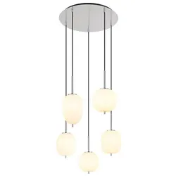 Globo 15345-5NO Blacky I Hängeleuchte Metall Nickel Matt, 5X E14