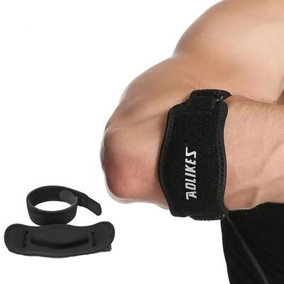 Useful Little Things Sports Compression Elbow Strap With Pressure Pad For Tennis & Golfer's Elbow black