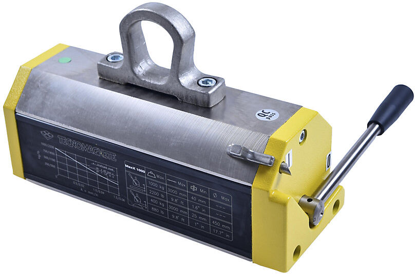 kaiserkraft Permanent-Hebemagnet, für Flach- und Rundmaterial, Hebekraft 125 kg Flachmaterial, 50 kg Rundmaterial