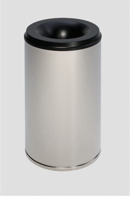 VAR Corbeille à papier tête d’extincteur acier inoxydable 50 l (3164)