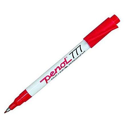 Penol Permanentmarker 777, 1 mm, gebrannte Spitze, rød (20x) (PEN12817202)