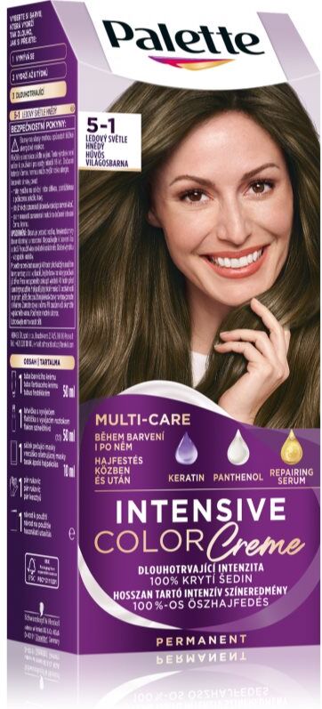 Schwarzkopf Palette Intensive Color Creme coloration cheveux permanente teinte 5-1 Cool Light Brown 1 pcs