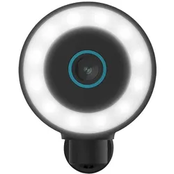 Nedis SmartLife Aussenkamera Wi-Fi Spotlight 4K / 3840x2160 IP65 Cloud Storage (optional) / (3840 x 2160 Pixels), Netzwerkkamera, Schwarz