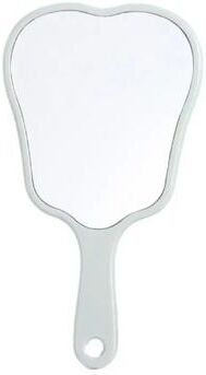 Uplift Picks ToothGlow Portable Tooth Shaped Mirror Handheld Makeup Mirror light Green (a)