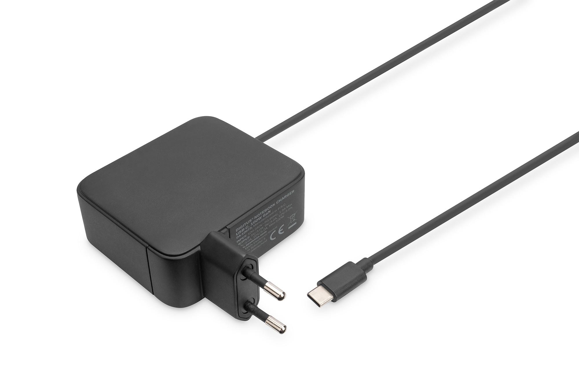 DIGITUS Notebook Ladegerät USB-C 100W GaN DA-10072 schwarz