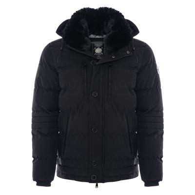 Winterjacke CARISMA "CARISMA Winterjacke 1191 Winterjacke", Herren, Gr. XL, schwarz, Obermaterial: 100% Polyester PES., uni, regular fit, Rundhals, Jacken Winterjacke, mit Kapuze