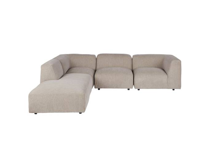 Ecksofa, linksseitig, für 4-5 Personen, beige