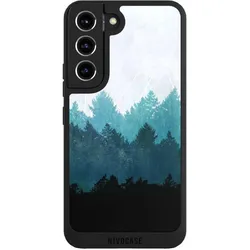 Nivocase Handyhülle für Samsung Galaxy S22 Hülle NIVOpure Case Schwarz Abstrakt Baum Wald (Samsung Galaxy S22), Smartphone Hülle, Schwarz