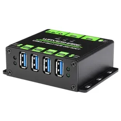 Waveshare Industrieller USB 3.2 Hub: 4-Port Erweiterung, umschaltbare Doppelhosts, Mehrfachschutz