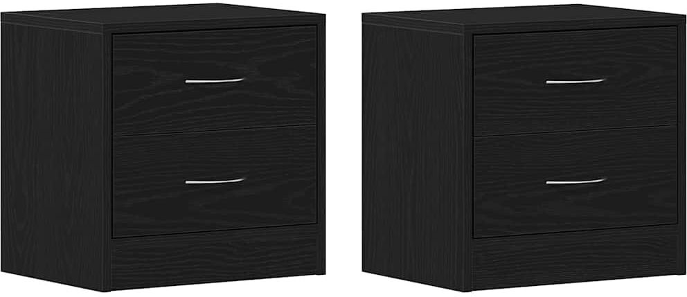Marlow Home Co. 40cm W Manufactured Wood Bedside Table Black oak 40cm H X 40cm W X 30cm D