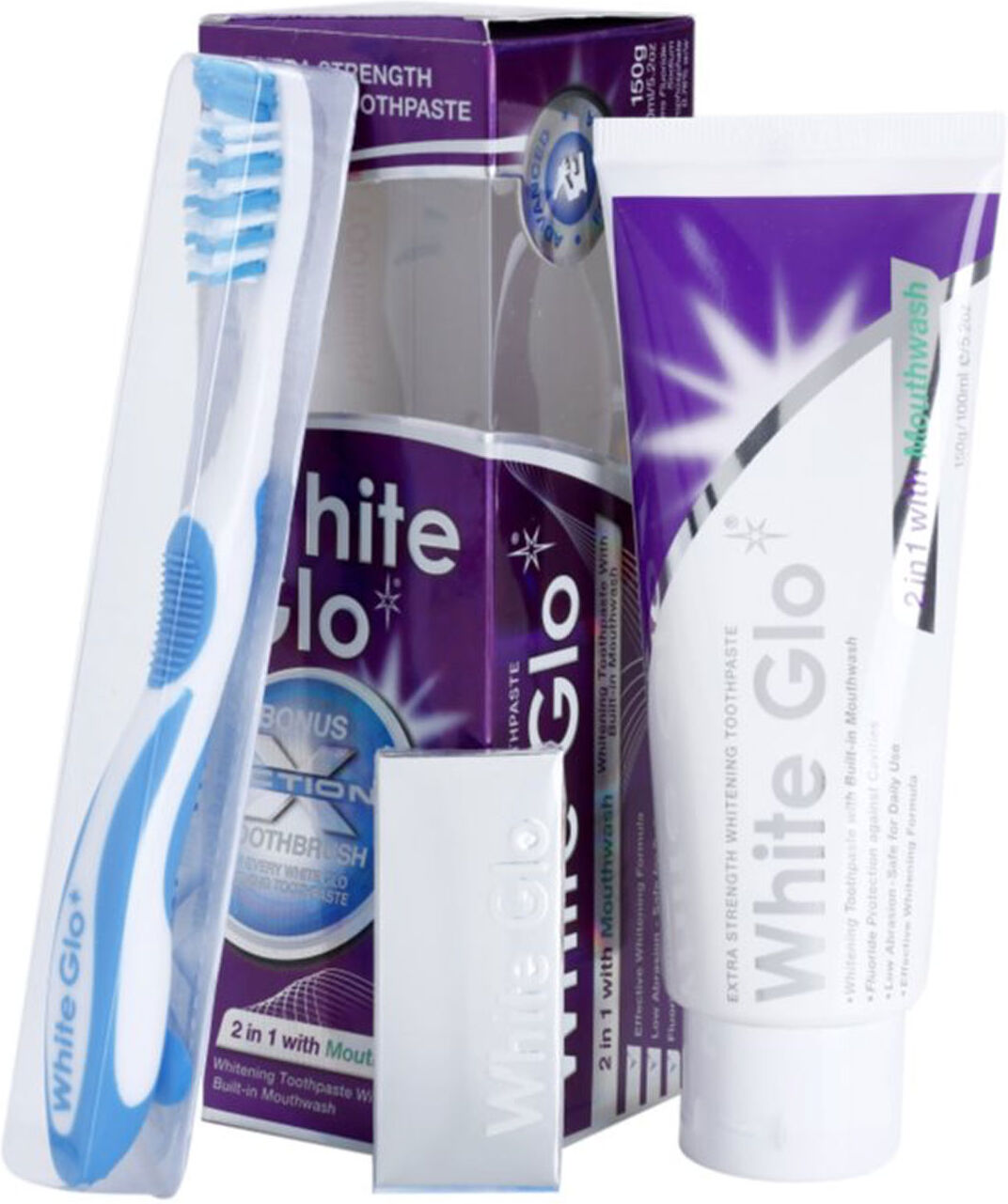 WHITE GLO 2in1 With Mouthwash Toothpaste 100ml
