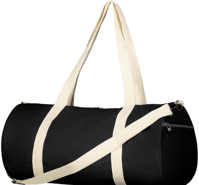 Holloway 229429 COURT DUFFLE Bag in Black/Natural   Cotton