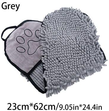 Happy Pet Pantry QuickDry CozyWrap Pet Bath Robe Towel For Dogs & Cats grey