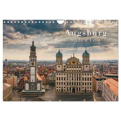 Augsburg - Stadt und Land (Wandkalender 2027 DIN A4 quer), CALVENDO Monatskalender