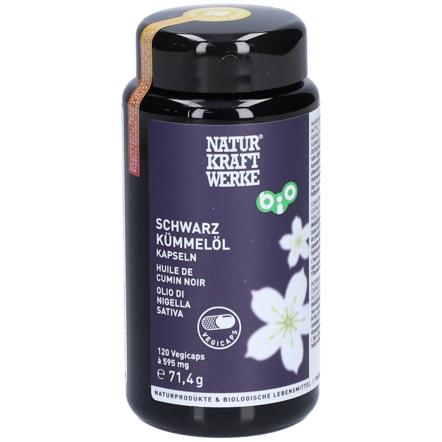 Schwarzkümmelöl Vegicaps a 595 mg Bio/kbA 120 St Kapseln
