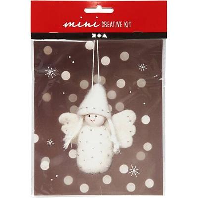 Creativ Company DIY Sets Nadelfilzen Mini Kreativ Set, Engel, H 10 cm, Kreativ Box