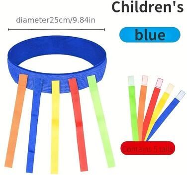 Uplift Essentials Kindergarten Catching Tail Training Belt Active Outdoor Teamwork Game For Kids children blue
