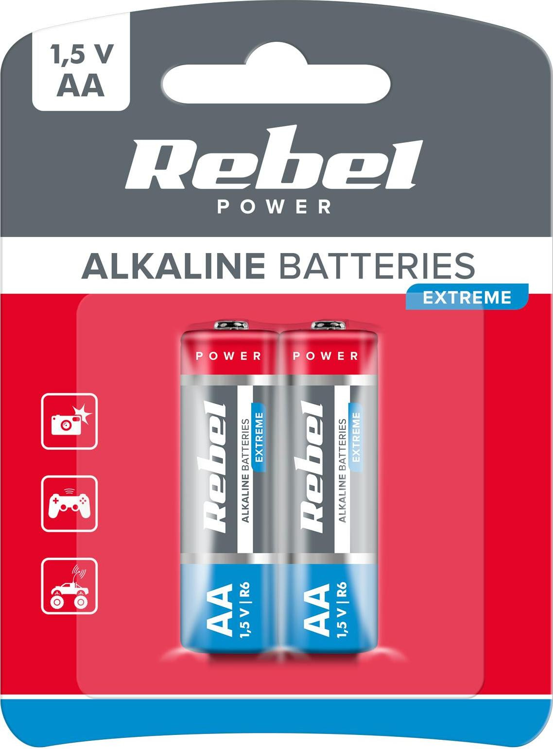 Vipow Extreme AA alkalinebatterijen Rebel