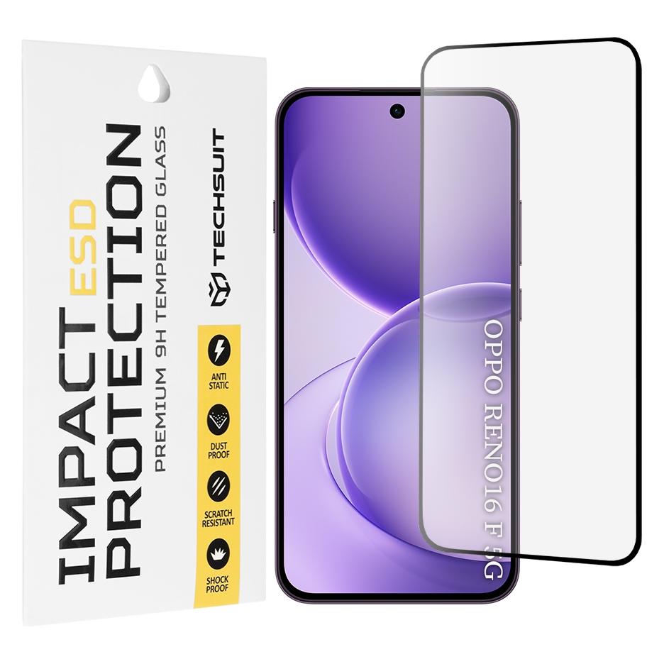 Techsuit - ESD-Glas - Oppo Reno16 F / Reno16 FS - Schwarz (Oppo Reno 16 F, Oppo Reno 16 FS) (72002235)