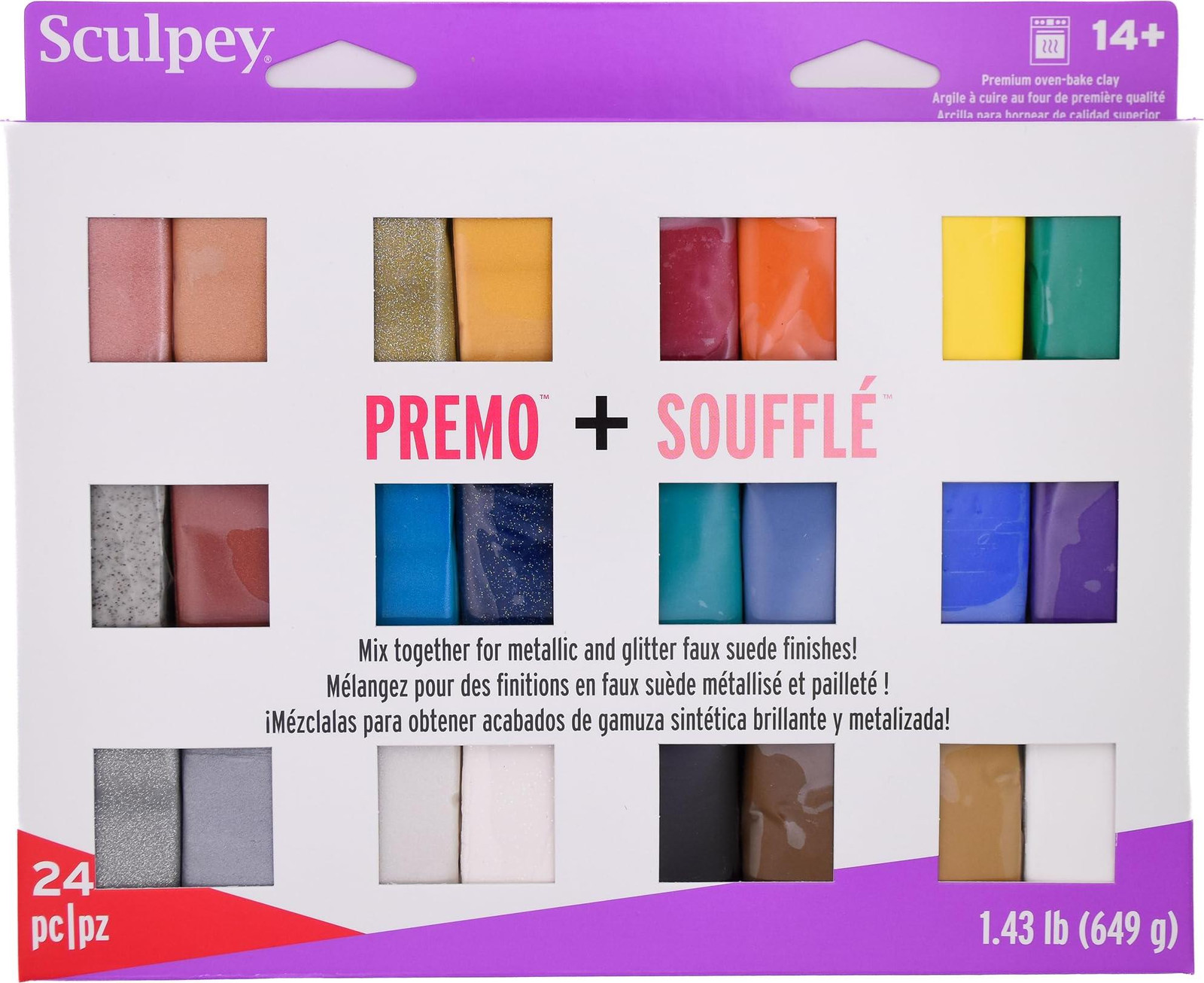 Sculpey Polymeerklei Set van 24 stuks, 28 gram per stuk