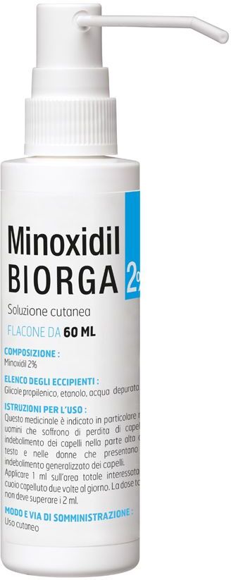 LABORATOIRES BAILLEUL S.A. Biorga, Minoxidil 2% Soluzione Cutanea, 60 ml