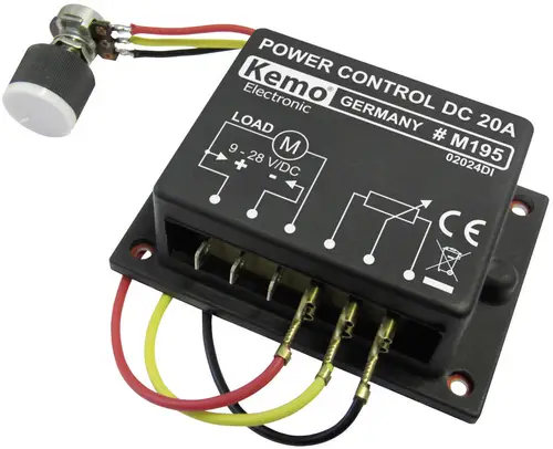 Kemo M195 PWM Leistungsregler Baustein 9 V/DC, 12 V/DC, 24 V/DC, 28 V/DC