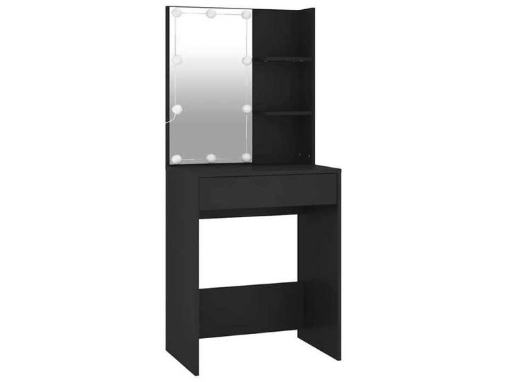 BEL ACHAT*Coiffeuse avec LED - bureau de maquillage - Pour femmes/filles - Noir 60x40x140 cm Promo419225