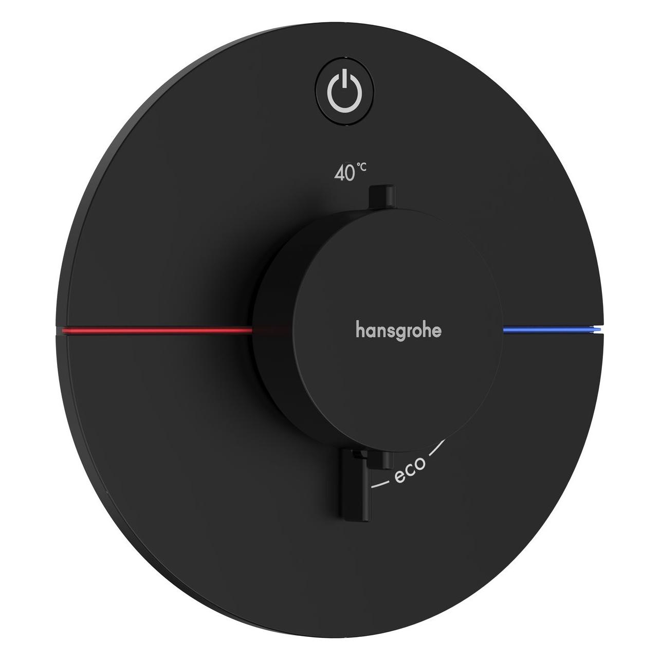 hansgrohe ShowerSelect Comfort S Thermostat, Unterputz, 1 Verbraucher, runde Rosette, mit Taste, 155 (15553670)