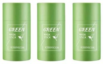 Uplift Treasures Green Tea Cleansing Stick Face Mask 3 Pcs