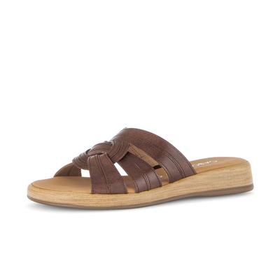 Pantolette GABOR "Pantolette", Damen, Gr. 42,5, braun, Schuhe Pantolette