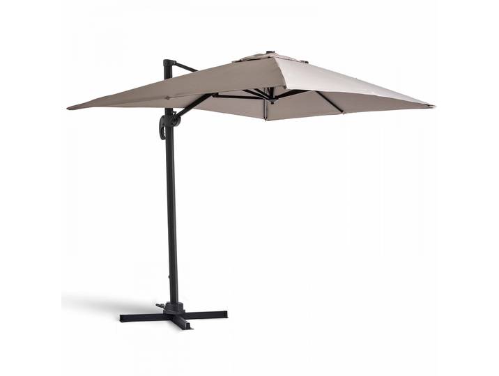 Oviala - Parasol déporté 2x3 m rectangulaire inclinable et rotatif 360°