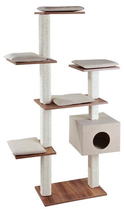 Rohrschneider Kratzbaum Cosy Walnussdekor-Kissen sand