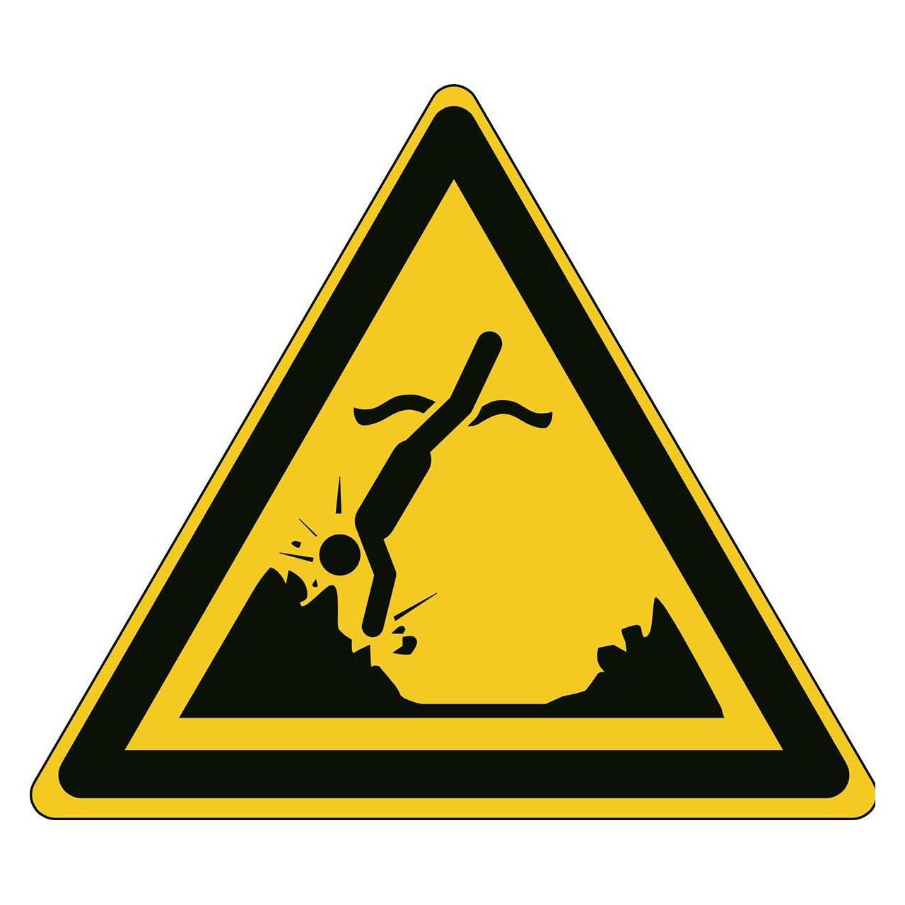 Brady ISO-Sicherheitsschild - Warnung vor Objekten unter Wasser (W/W049/NT/PP-TRI315-1)