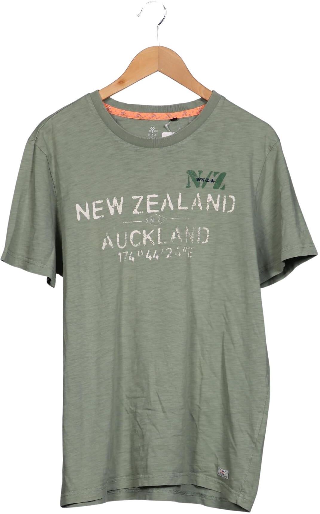 NZA NEW Zealand Auckland Herren T-Shirt, Grün, Gr. XL, Baumwolle - Second Hand