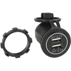 ACV USB Ladeadapter 12/24V USB-A 2x5V 2.1A Install., Auto Adapter