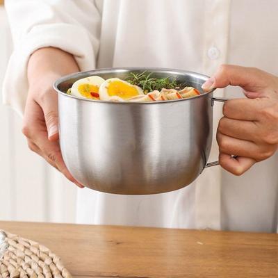 ModernMart Stainless Steel Ramen Bowl With Lid Large Capacity Leak Proof Soup Container Stainless Steel Ramen Bowl With Lid Large Capacity Leak Proof Soup Container