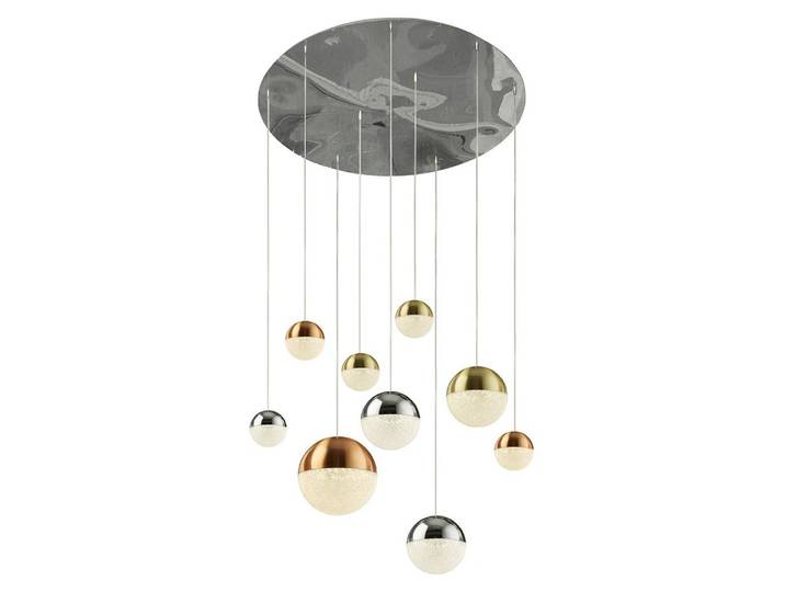 Deckenleuchte Contemp Pianeti Stahl Chrom Polycarbonat Messing Led 78W 4000K